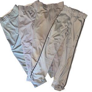 Baseball Pant Bundle - 4 Gray Pants - Adult S